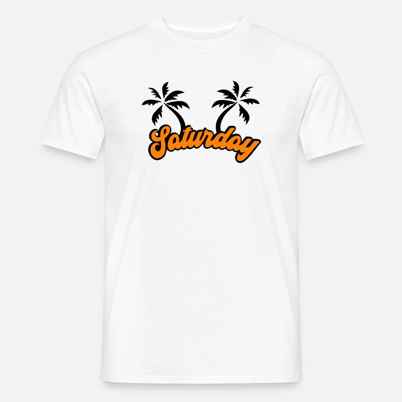 Saturday Das Wochenende Design - Männer T-Shirt - Weiß
