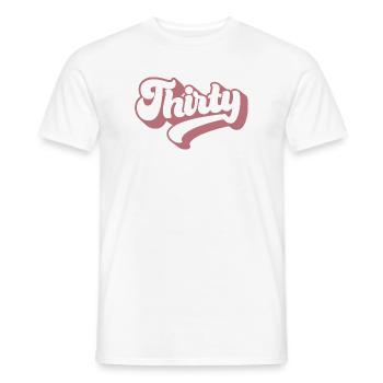 Trente 30e anniversaire pour les femmes de 30 ans - T-shirt homme - blanc - Devant - AI Model Male 178 dark (178cm)