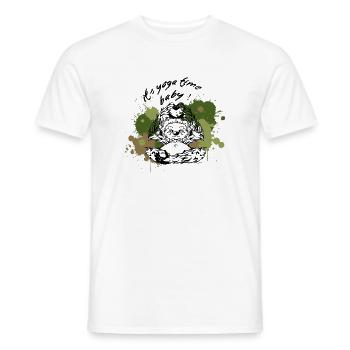 Faultier Sloth Yoga time Nature - Männer T-Shirt - Weiß - Vorne - AI Model Male 178 dark (178cm)