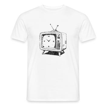 Temps d’écran - Retro TV - T-shirt homme - blanc - Devant - AI Model Male 178 dark (178cm)