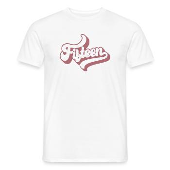 Fifteen 15th Birthday For Girls 15 Years Old - Men's T-Shirt - white - Front - AI Model Male 178 dark (178cm)