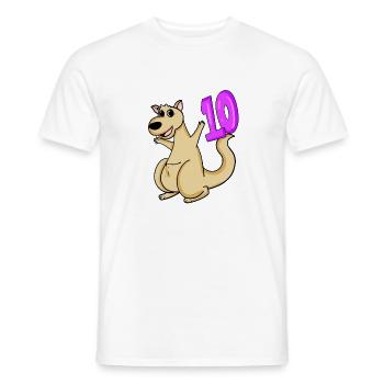 10 Geburtstag 10 Jahre alt mit Tier Motiv - zehn - Männer T-Shirt - Weiß - Vorne - AI Model Male 178 dark (178cm)