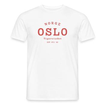 Oslo Tigerstaden Emblem 872AD - Men's T-Shirt - white - Front - AI Model Male 178 dark (178cm)