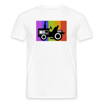 Véhicule à moteur Agriculteur biologique Country Life Farmer Tracteur - T-shirt homme - blanc - Devant - AI Model Male 178 dark (178cm)