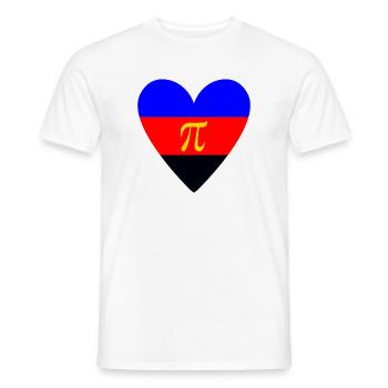 Polyamorie Pride Herzdesign - Männer T-Shirt - Weiß - Vorne - AI Model Male 178 dark (178cm)