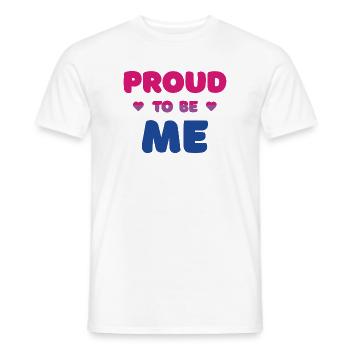 Bisexual Pride to Be Me - Pride Month - Men's T-Shirt - white - Front - AI Model Male 178 dark (178cm)