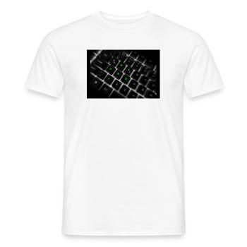 Impression d’art sur le clavier néon WASD - T-shirt homme - blanc - Devant - AI Model Male 178 dark (178cm)
