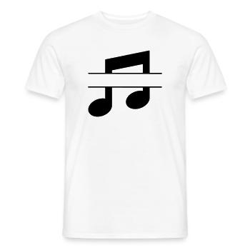Musical note text banner - Men's T-Shirt - white - Front - AI Model Male 178 dark (178cm)