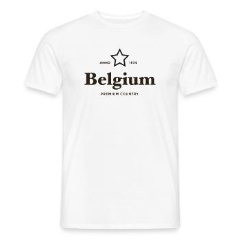 belgien PREMIUM LAND - Männer T-Shirt - Weiß - Vorne - AI Model Male 178 dark (178cm)