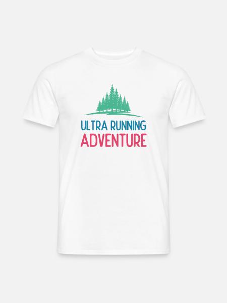 Ultra Running Advrenture - Männer T-Shirt - Weiß