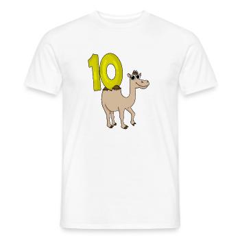 10 Geburtstag 10 Jahre alt mit Tier Motiv - zehn - Männer T-Shirt - Weiß - Vorne - AI Model Male 178 dark (178cm)