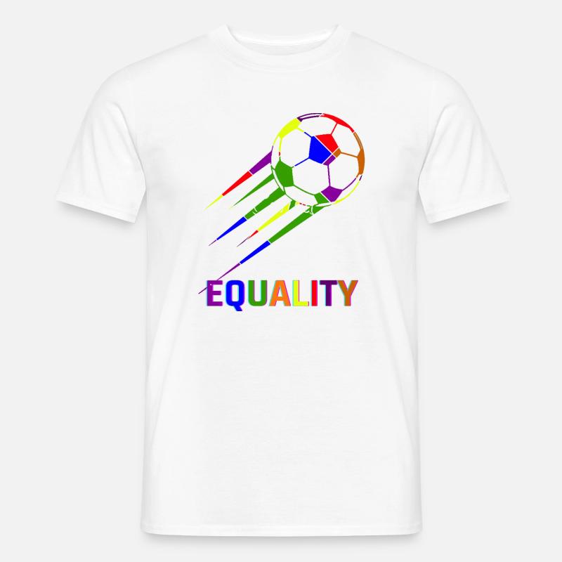 Fußball Regenbogen WM Equality - Männer T-Shirt - Weiß