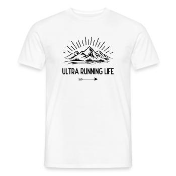 Ultra Running Life - Men's T-Shirt - white - Front - AI Model Male 178 dark (178cm)