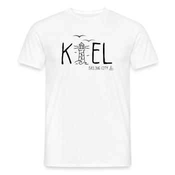 Kiel - Ostsee - Segeln - Männer T-Shirt - Weiß - Vorne - AI Model Male 178 dark (178cm)