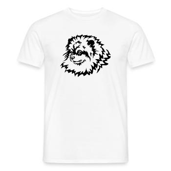 Miniature Spitz Head - Men's T-Shirt - white - Front - AI Model Male 178 dark (178cm)