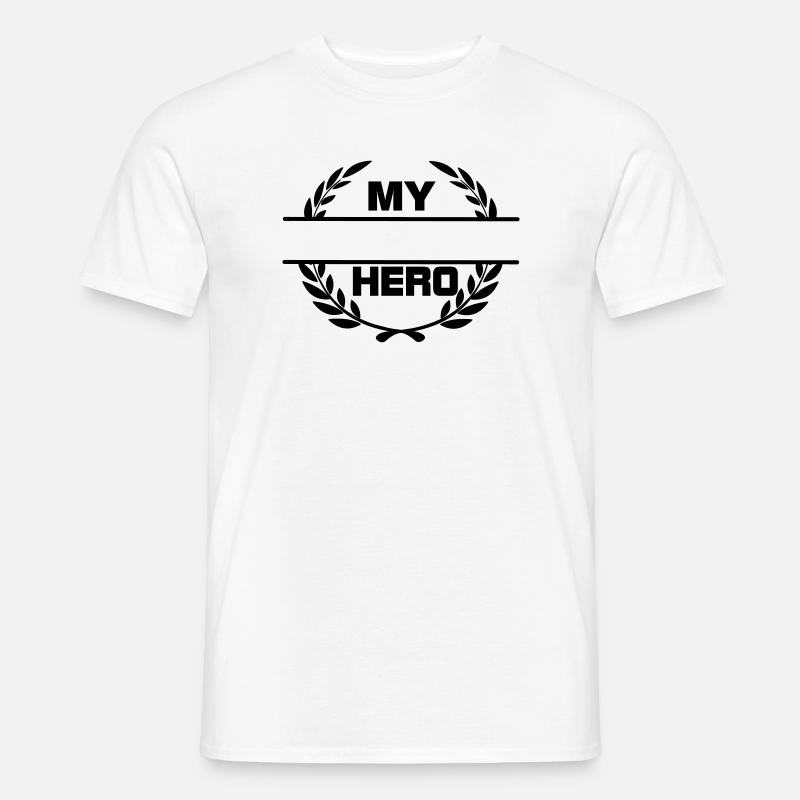 Mein Held - Männer T-Shirt - Weiß