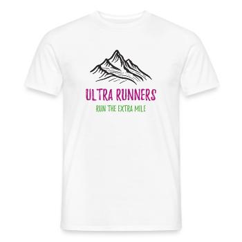 Les coureurs d’Ultra courent le kilomètre supplémentaire - T-shirt homme - blanc - Devant - AI Model Male 178 dark (178cm)