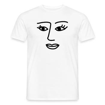 Art Face Artist Woman - Men's T-Shirt - white - Front - AI Model Male 178 dark (178cm)