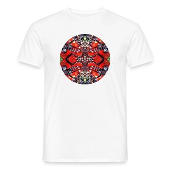 Nature Mandala Sous-marin Plume Étoile - T-shirt homme - blanc - Devant - AI Model Male 178 dark (178cm)