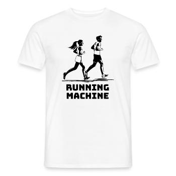 RUNNING MACHINE - Männer T-Shirt - Weiß - Vorne - AI Model Male 178 dark (178cm)