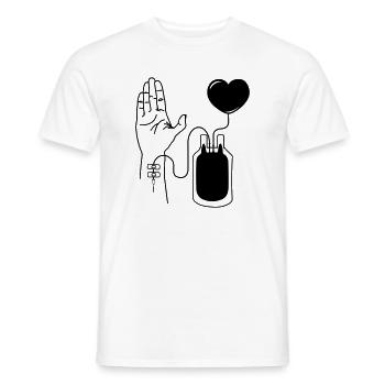 Giving blood - Men's T-Shirt - white - Front - AI Model Male 178 dark (178cm)