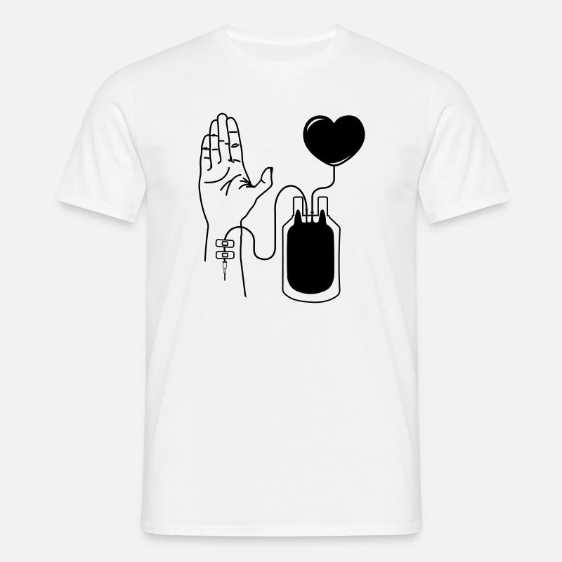 Blut spenden - Männer T-Shirt - Weiß