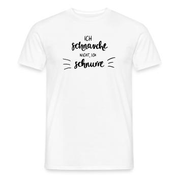 Ich schnarche nicht - Ich schnurre - Männer T-Shirt - Weiß - Vorne - AI Model Male 178 dark (178cm)