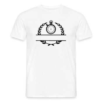 Minute stopwatch - Men's T-Shirt - white - Front - AI Model Male 178 dark (178cm)