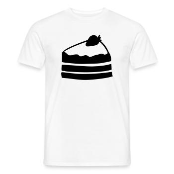 Piece of cake - Men's T-Shirt - white - Front - AI Model Male 178 dark (178cm)