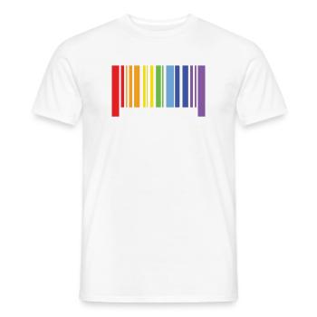 Mois de la fierté LGBT - Je suis né de cette façon - T-shirt homme - blanc - Devant - AI Model Male 178 dark (178cm)