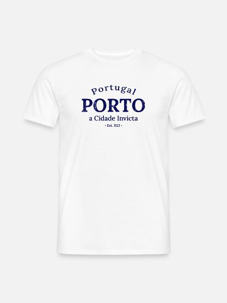 Porto a Cidade Invicta Est 1123 - Männer T-Shirt - Weiß