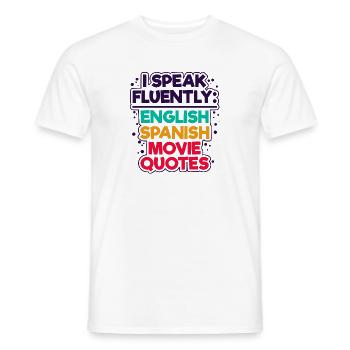 Cinema Statement Movies Movies Binge Watching - Men's T-Shirt - white - Front - AI Model Male 178 dark (178cm)