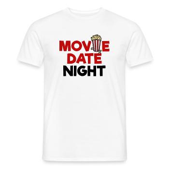 Movies Popcorn Statement Movie Night Movie Night Movies - Men's T-Shirt - white - Front - AI Model Male 178 dark (178cm)