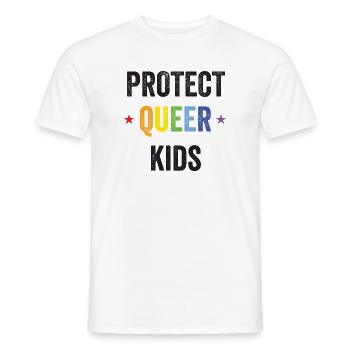 Mois de la fierté LGBT - Protégez les enfants queer - T-shirt homme - blanc - Devant - AI Model Male 178 dark (178cm)