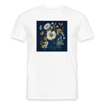 Blumen - Männer T-Shirt - Weiß - Vorne - AI Model Male 178 dark (178cm)