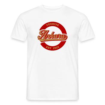 Ankara Vintage Logo Est 1923 - T-shirt homme - blanc - Devant - AI Model Male 178 dark (178cm)