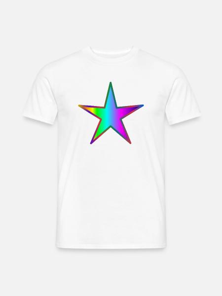 STERN. STERNE. STERN. FEST. JAHRESTAG. WEIHNACHTEN - Männer T-Shirt - Weiß