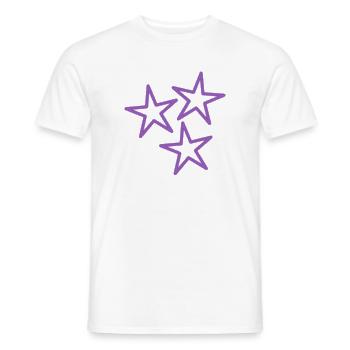 ETOILE. ETOILES. STAR. FÊTE. ANNIVERSAIRE. NOËL. - T-shirt homme - blanc - Devant - AI Model Male 178 dark (178cm)