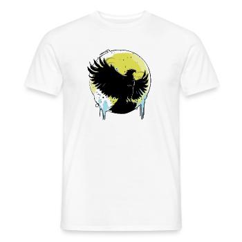 Adler vor Vollmond - Männer T-Shirt - Weiß - Vorne - AI Model Male 178 dark (178cm)