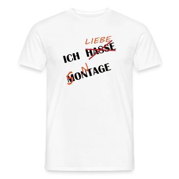 ICH HASSE MONTAGE UND LIEBE SONNTAGE - Männer T-Shirt - Weiß - Vorne - AI Model Male 178 dark (178cm)