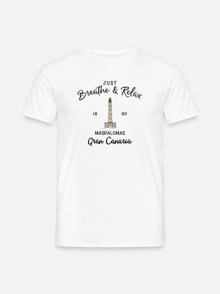 Durchatmen & Entspannen, Cran Canaria,, Spanien - Männer T-Shirt - Weiß