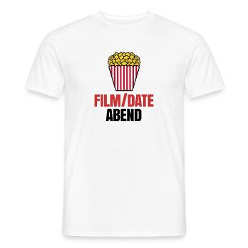 Popcorn Movies Statement Kino Nacht Filme Cineast - Männer T-Shirt - Weiß - Vorne - AI Model Male 178 dark (178cm)