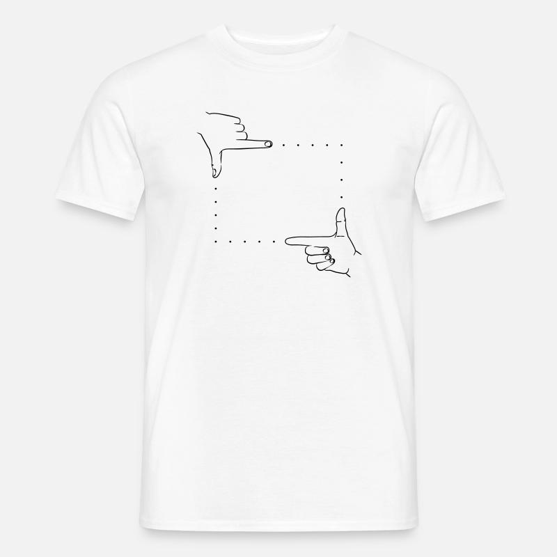 Handzeichen Bildausschnitt - Männer T-Shirt - Weiß