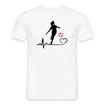 Battement de cœur de footballeur - T-shirt homme - blanc - Devant - AI Model Male 178 dark (178cm)