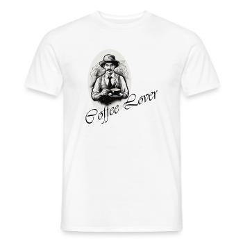 Amateur de café - T-shirt homme - blanc - Devant - AI Model Male 178 dark (178cm)