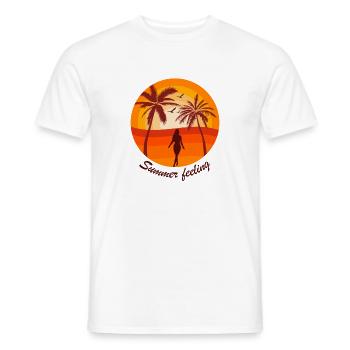 Summer feeling Sonnenuntergang - Männer T-Shirt - Weiß - Vorne - AI Model Male 178 dark (178cm)