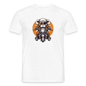 Hund auf Motorrad - Männer T-Shirt - Weiß - Vorne - AI Model Male 178 dark (178cm)