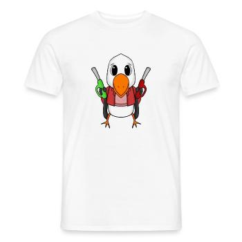 Tankwart Möwe Tankstelle - Männer T-Shirt - Weiß - Vorne - AI Model Male 178 dark (178cm)