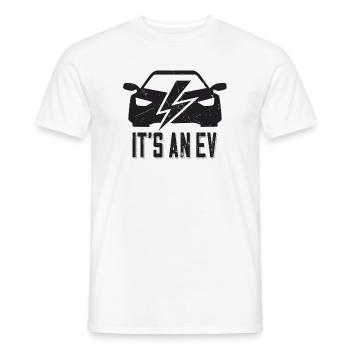 It's An EV Supercharge - for electric car fans - Men's T-Shirt - white - Front - AI Model Male 178 dark (178cm)
