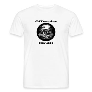 Tout-terrain pour la vie - T-shirt homme - blanc - Devant - AI Model Male 178 dark (178cm)